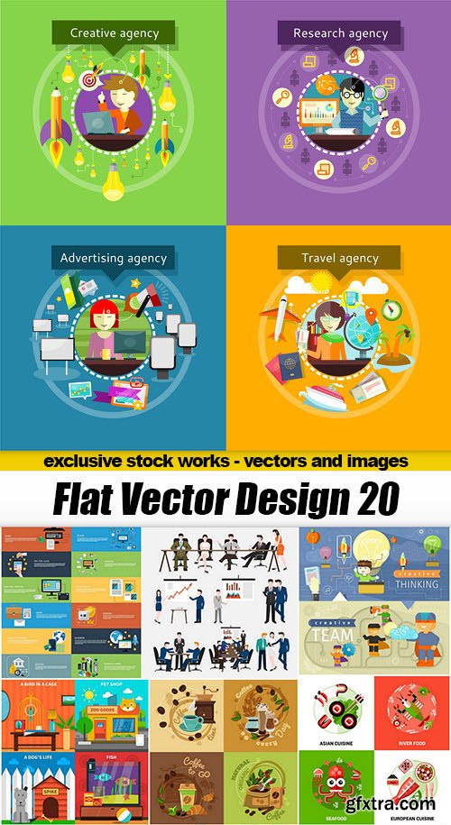Flat Vector Design 20 - 25xEPS