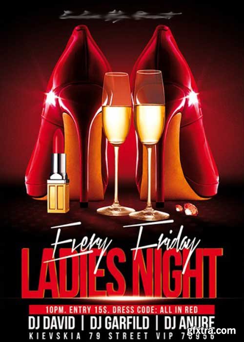 Ladies Night Vol.2 Premium Flyer Template + Facebook Cover