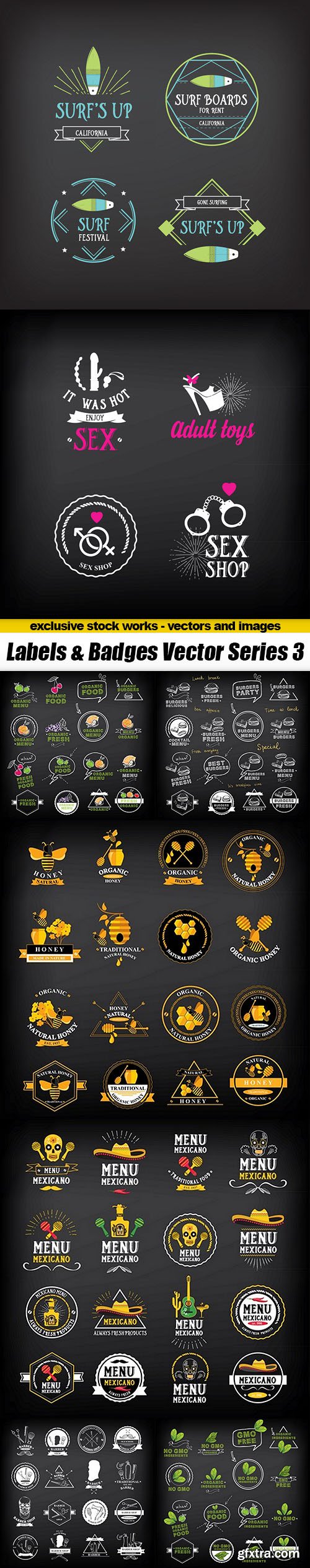 Labels & Badges Vector Series 3 - 8xEPS