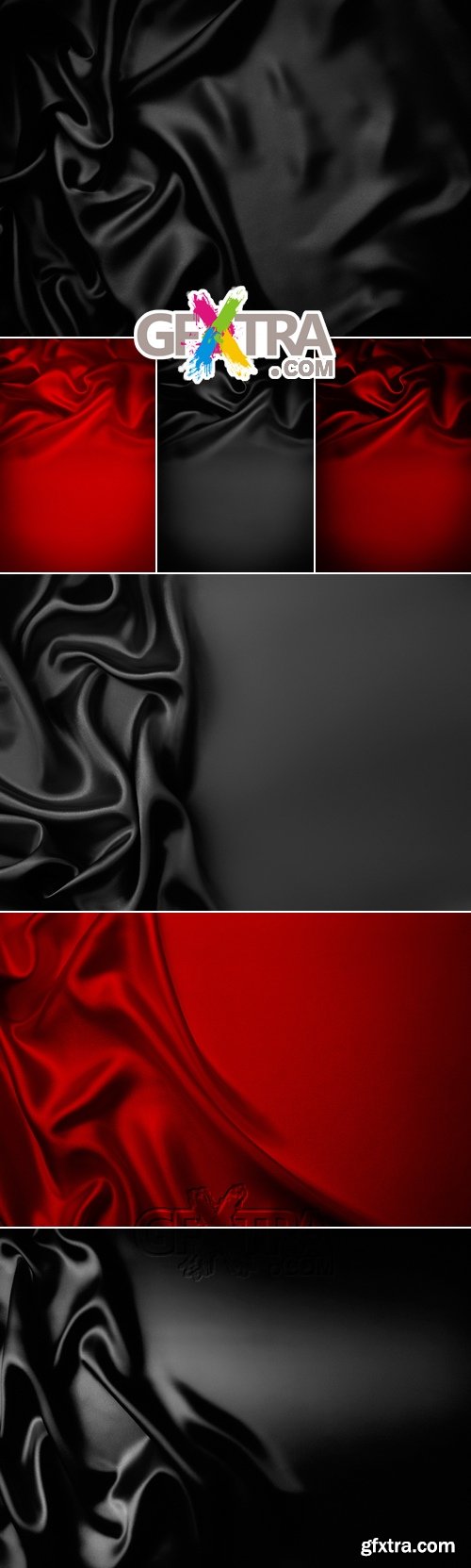 Stock Photo - Black & Red Silk Backgrounds