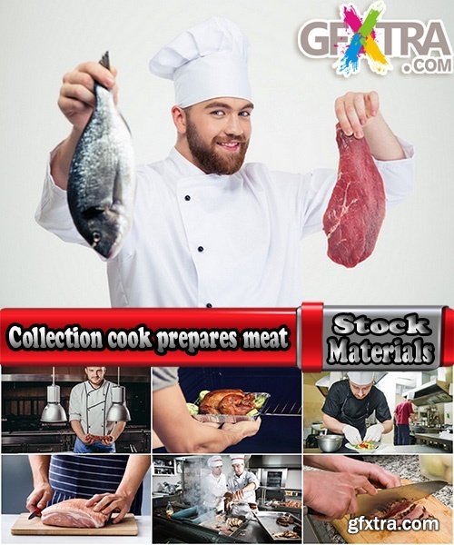 Collection cook prepares meat food kitchen cooking food 25 HQ Jpeg