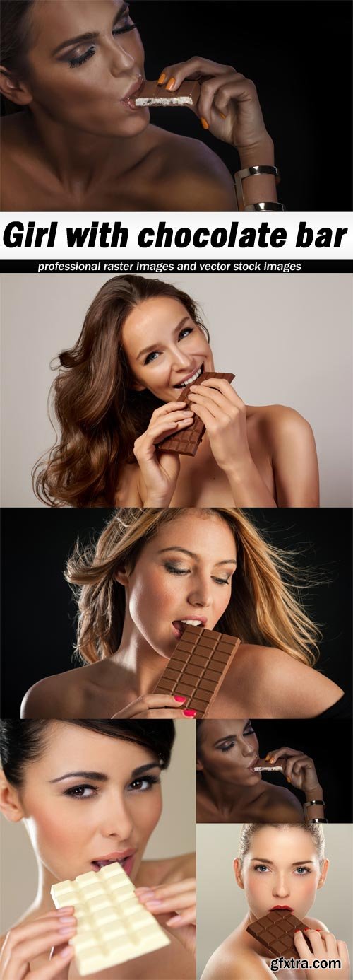 Girl with chocolate bar