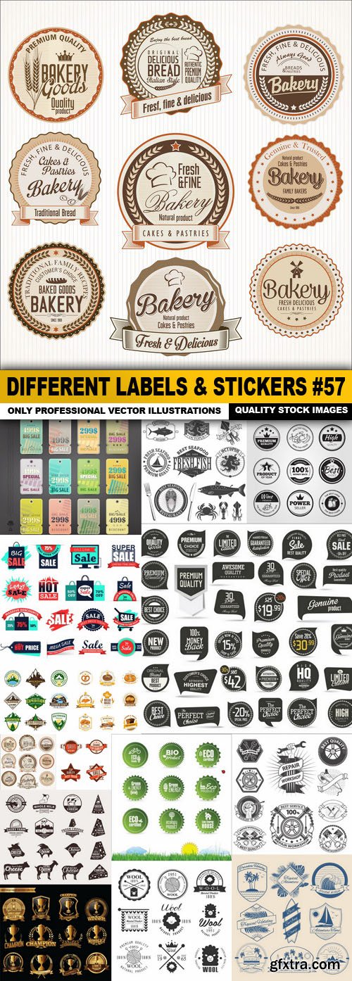 Different Labels & Stickers #57 - 15 Vector