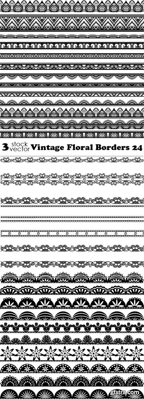 Vectors - Vintage Floral Borders 24