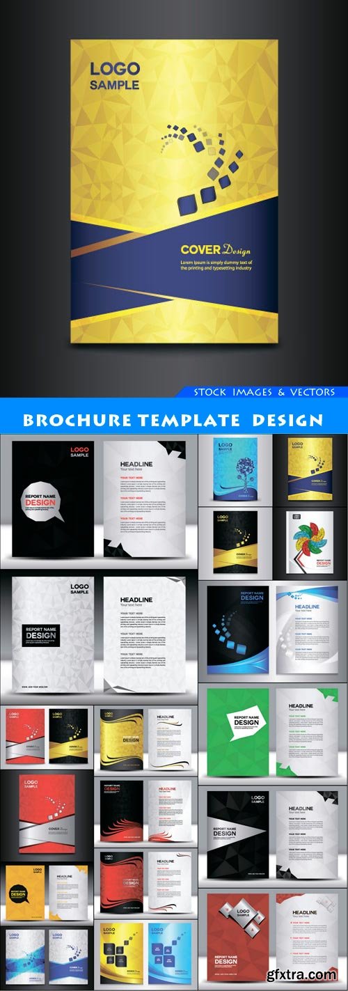 brochure template design 18X EPS