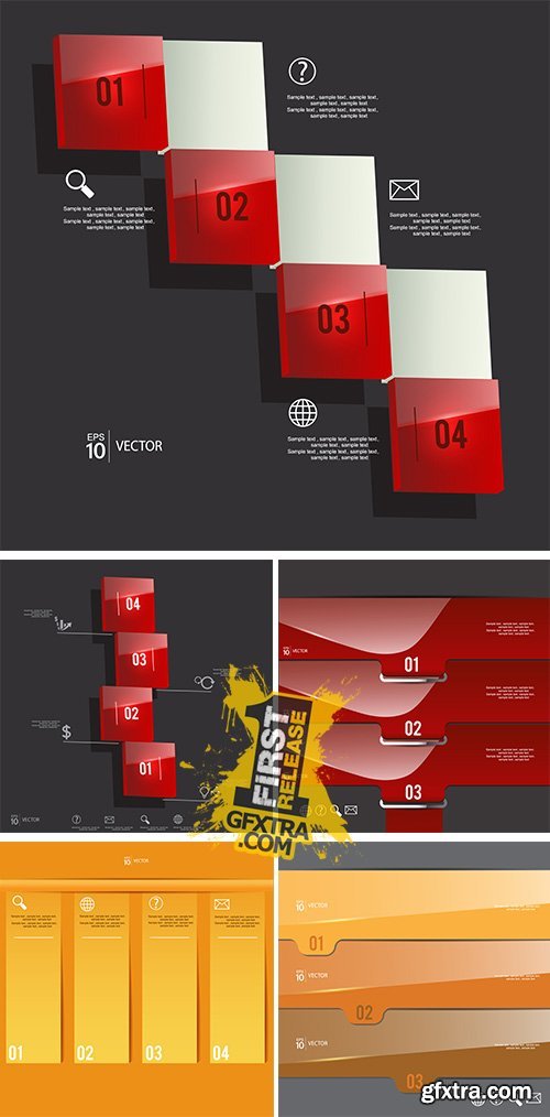 Stock: Infographic steps