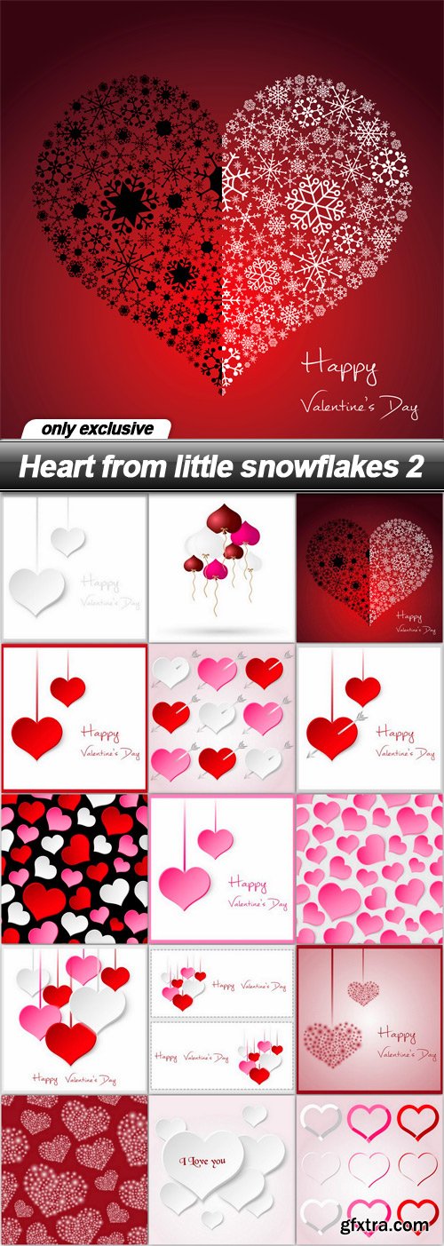 Heart from little snowflakes 2 - 15 EPS