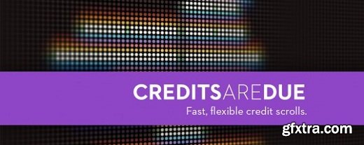 Credits Are Due for After Effects