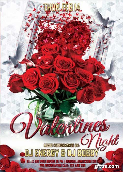 ElegantFlyer - Valentines Night Premium Flyer Template + Facebook Cover