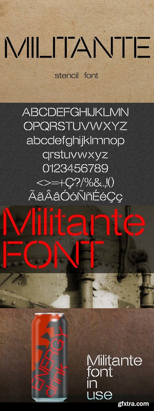 CM - Militante Stencil Font 499255
