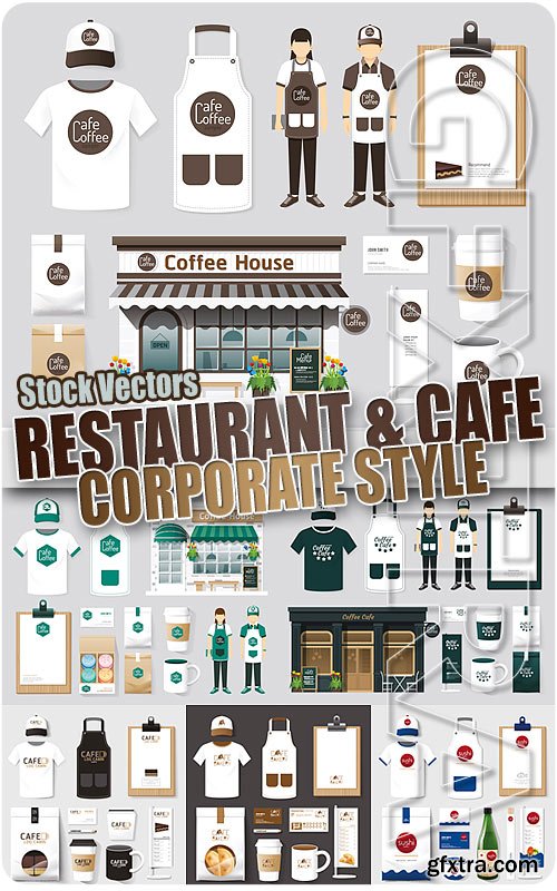 Restaurant and cafe corporate style - Stock Vectors