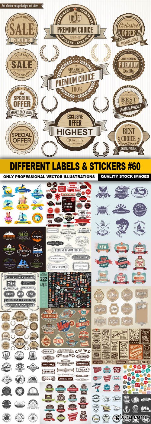 Different Labels & Stickers #60 - 20 Vector