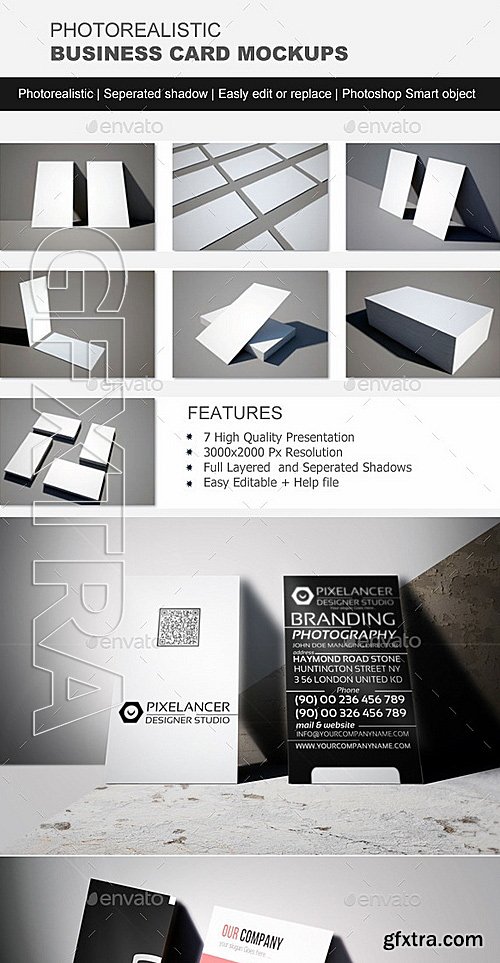 GraphicRiver - Photorealistic Business Card Mock-Up 11445256