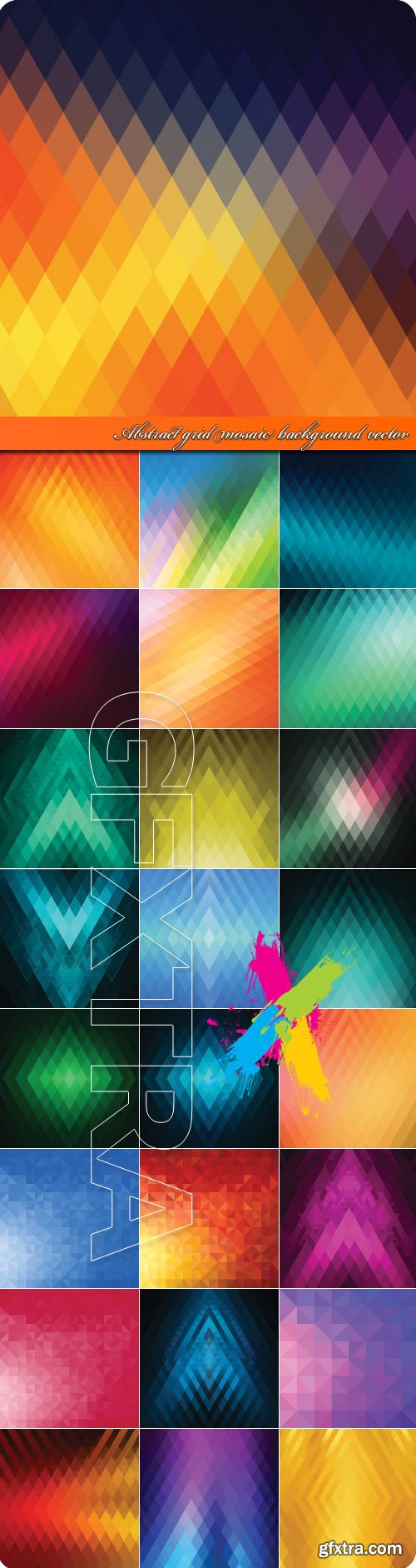 Abstract grid mosaic background vector
