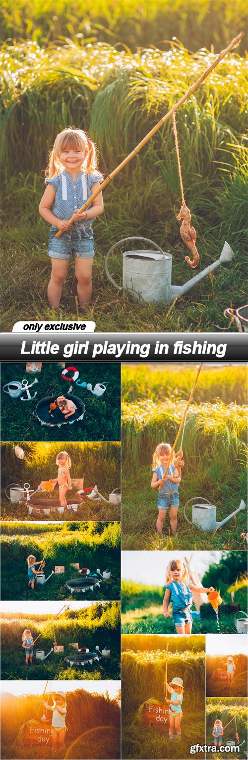 Little girl playing in fishing - 10 UHQ JPEG