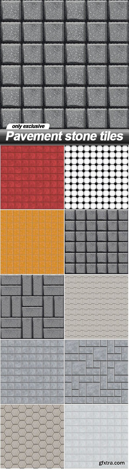 Pavement stone tiles - 10 EPS