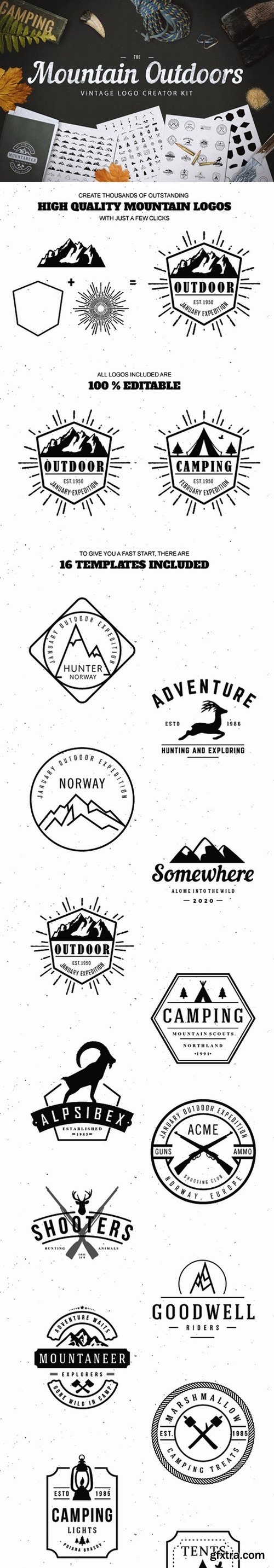 CM - Mountain Outdoor Vintage Logo Kit 503127
