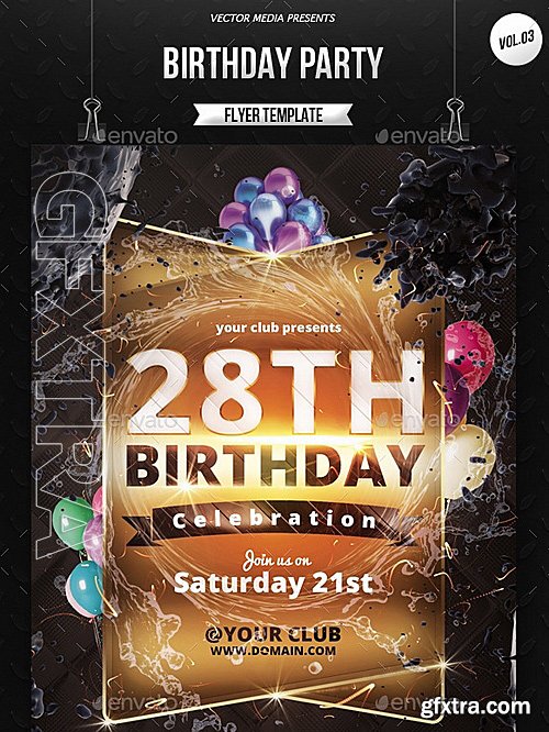 GraphicRiver - Birthday Party - Flyer Vol3 12448497
