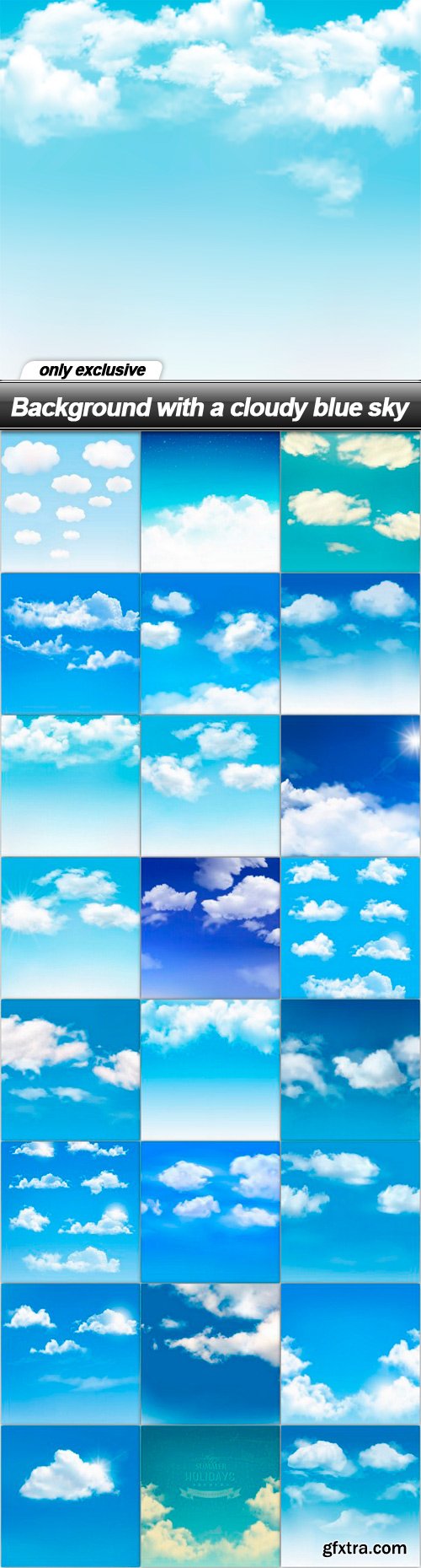 Background with a cloudy blue sky - 25 EPS