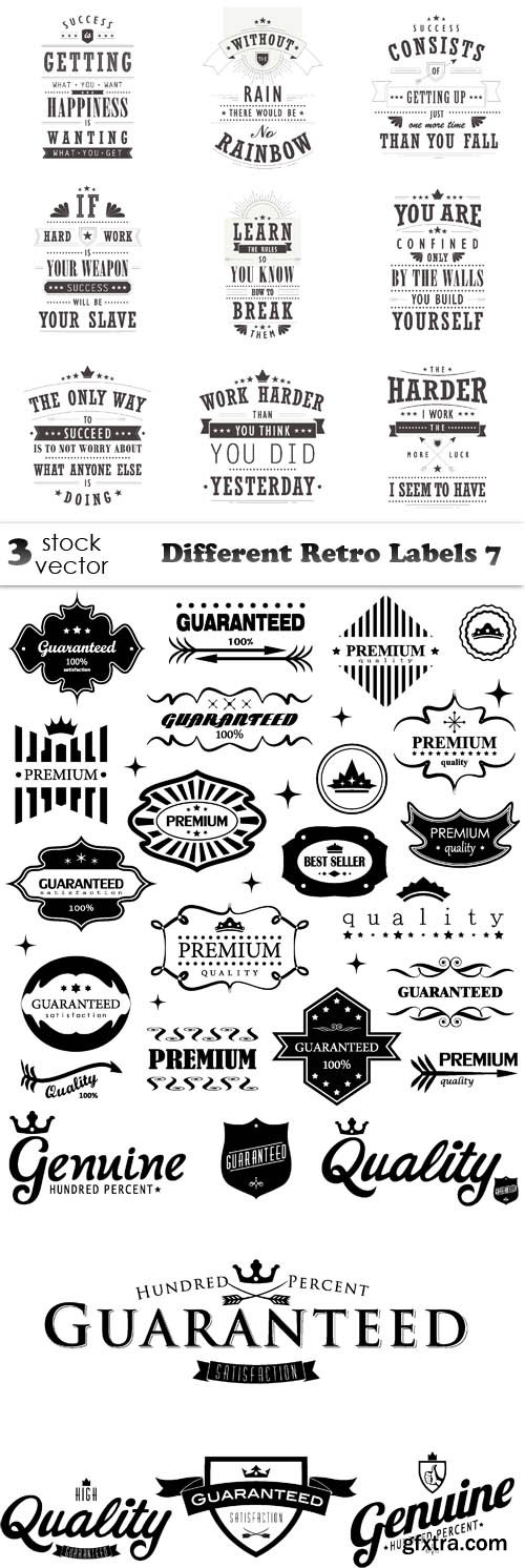 Vectors - Different Retro Labels 7
