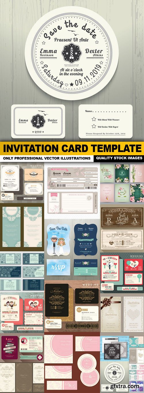 Invitation Card Template - 20 Vector