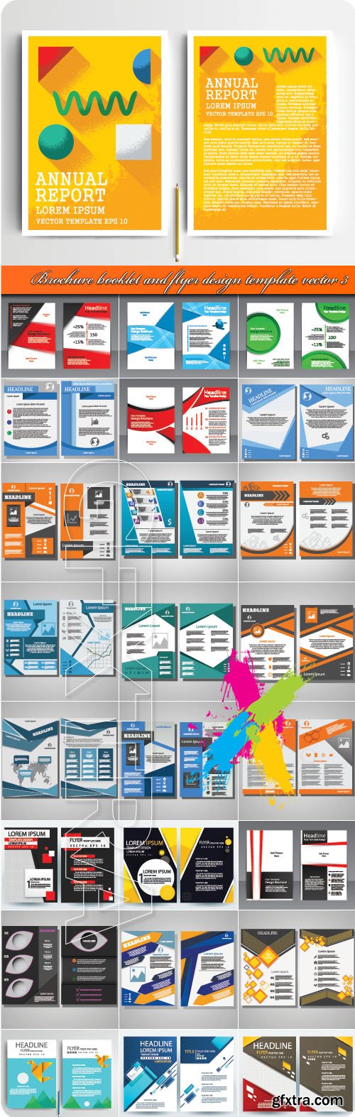 Brochure booklet and flyer design template vector 3