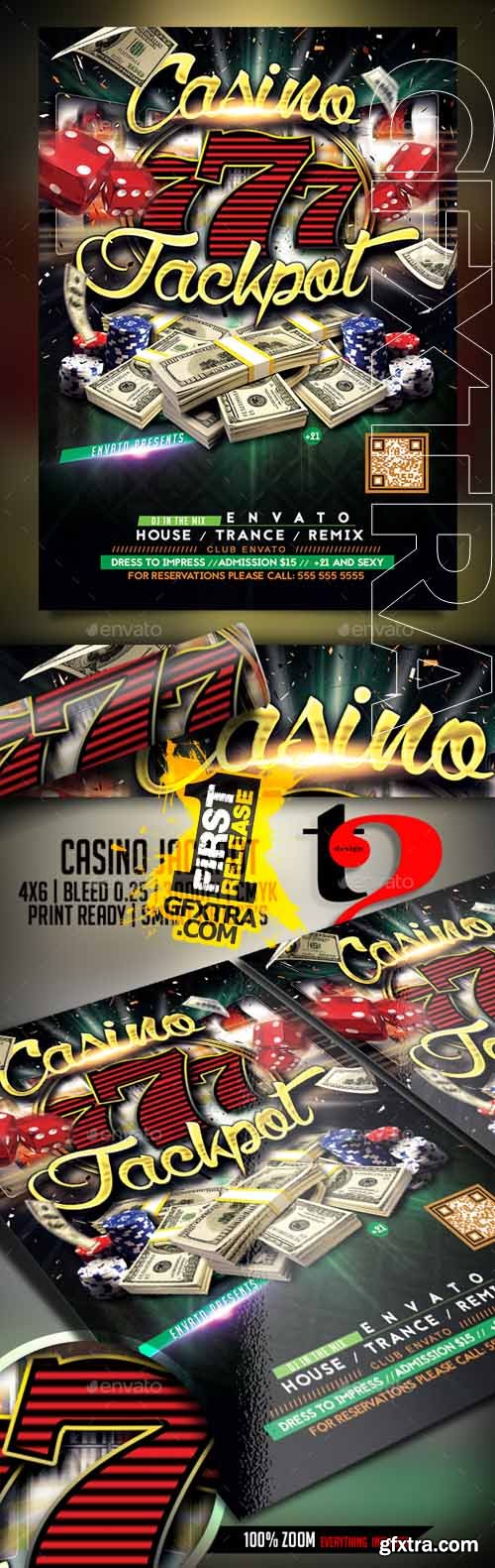 GR - Casino Jackpot Flyer Template 14542040