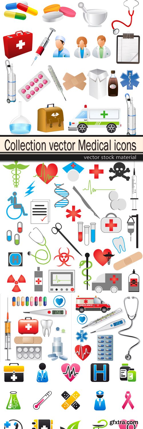 Collection vector Medical icons