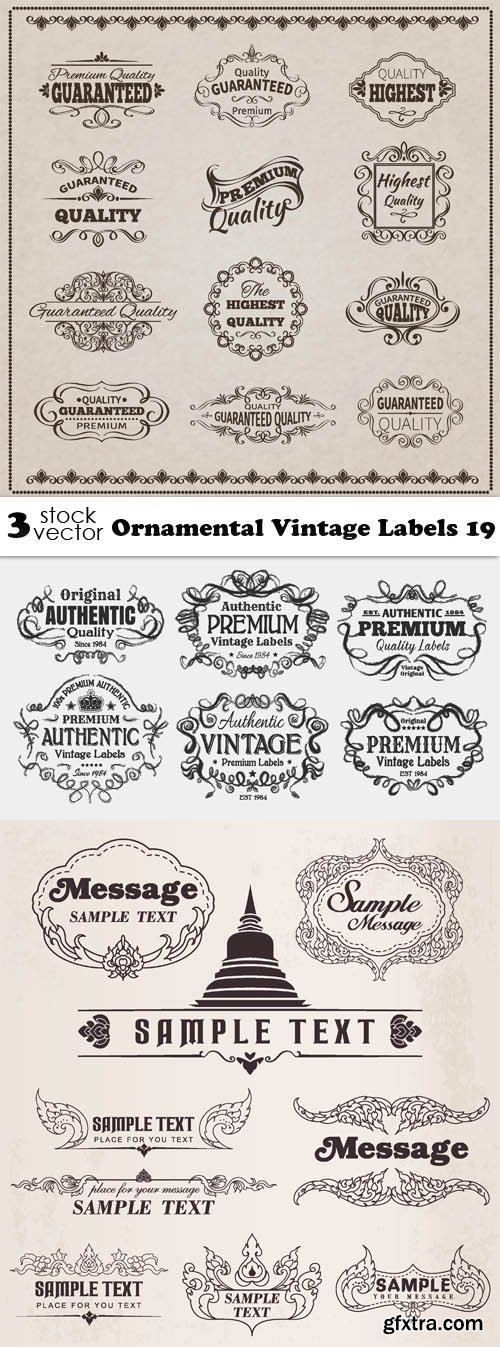 Vectors - Ornamental Vintage Labels 19