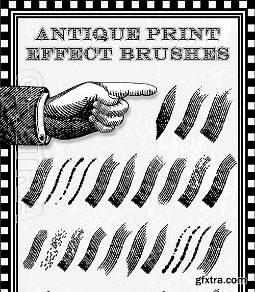 GraphicRiver - Antique Print Effect Brushes 6870773