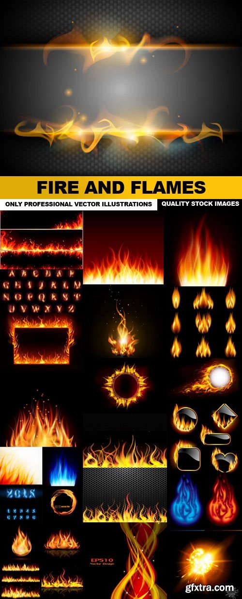 Fire And Flames - 25 Vector