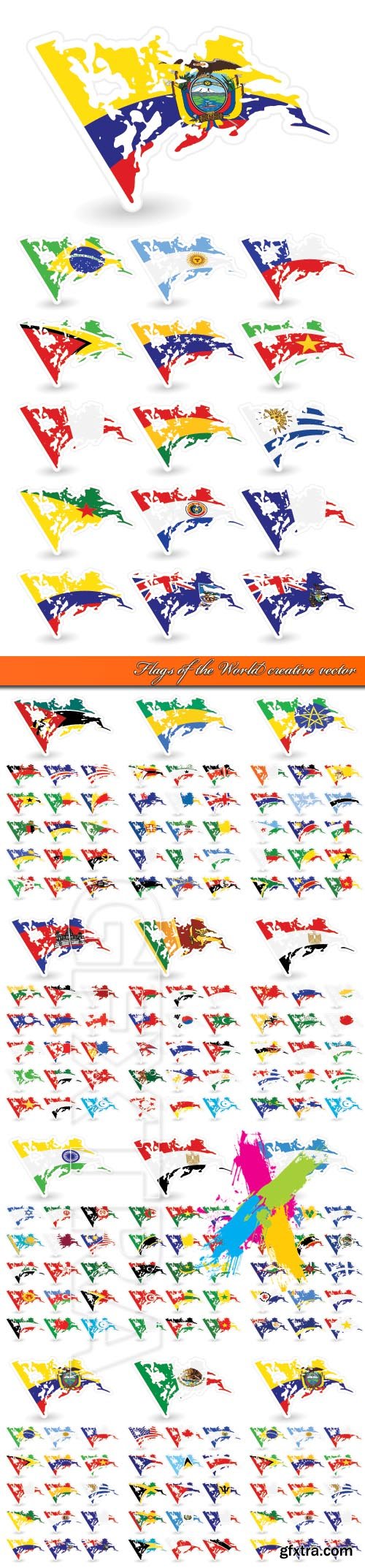 Flags of the World creative vector