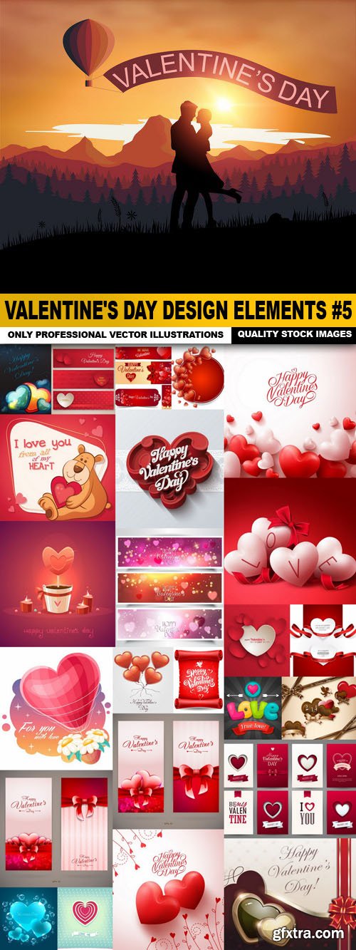Valentine\'s Day Design Elements #5 - 25 Vector
