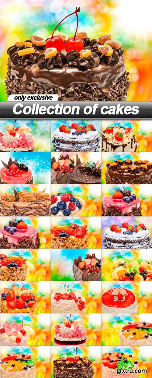 Collection of cakes - 24 UHQ JPEG