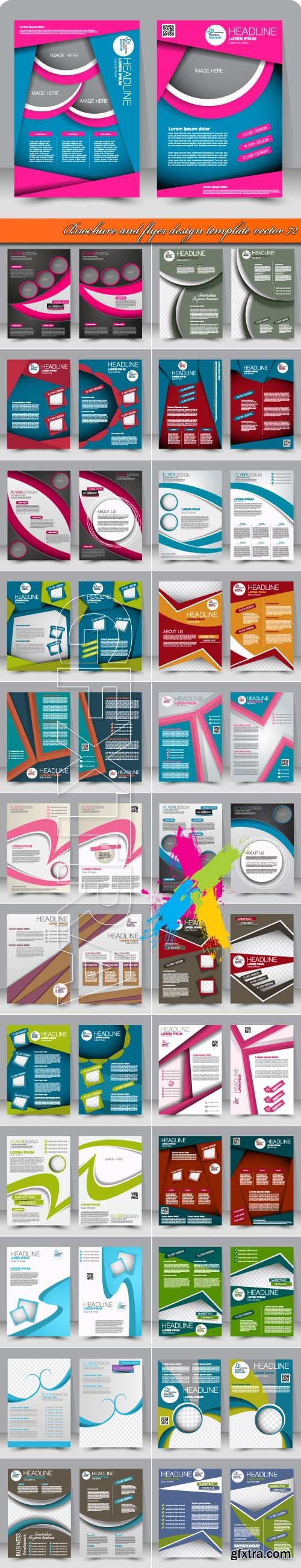 Brochure and flyer design template vector 72