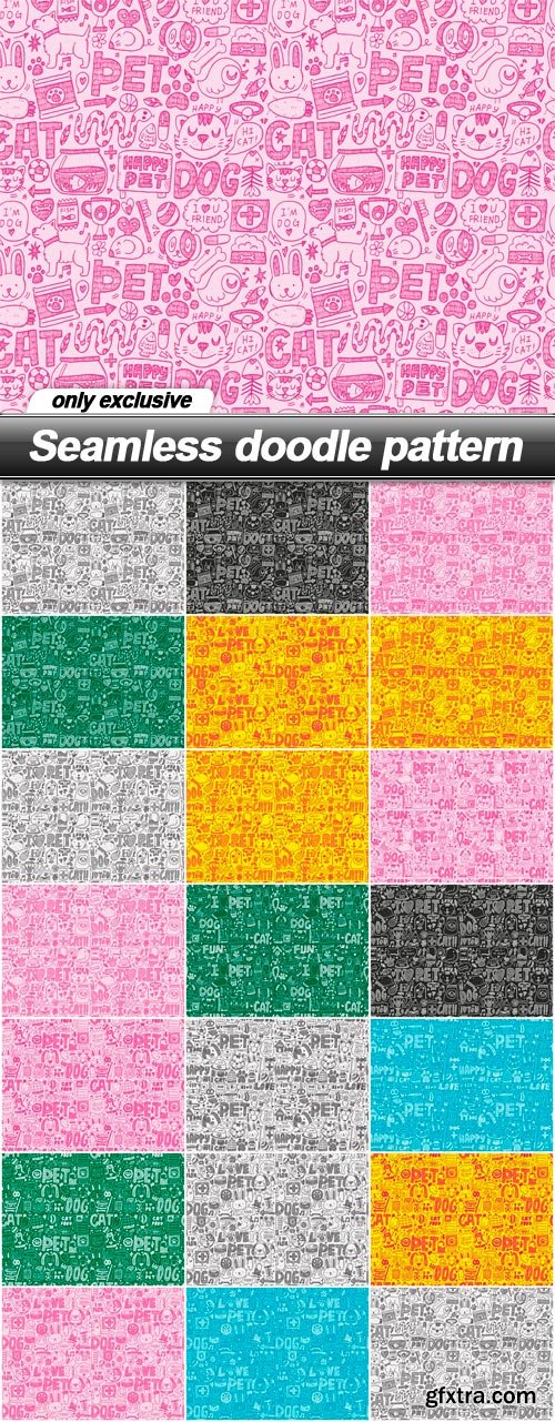 Seamless doodle pattern - 20 EPS