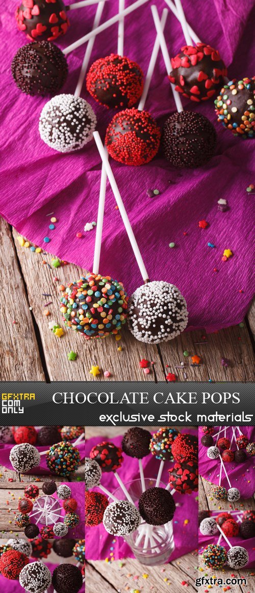 Chocolate Cake Pops - 6 UHQ JPEG
