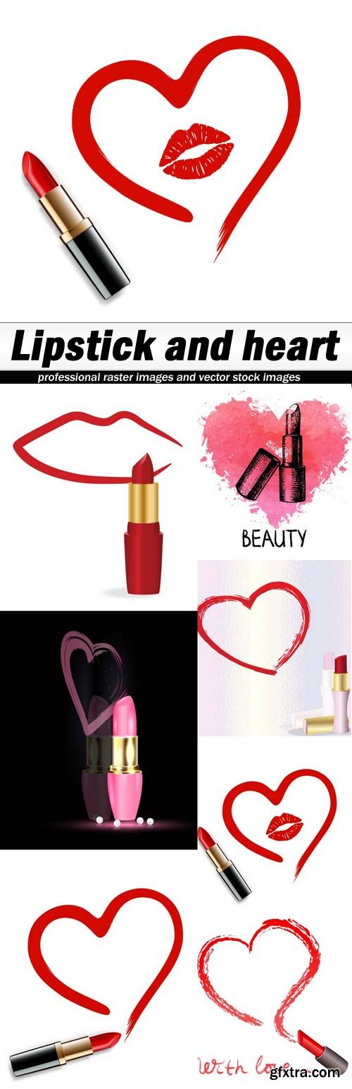 Lipstick and heart