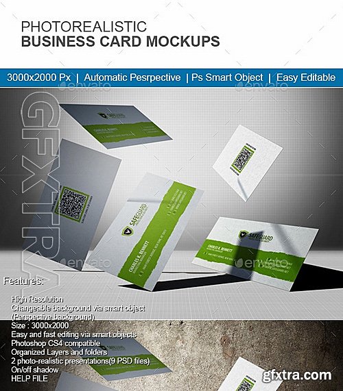 GraphicRiver - Photorealistic Business Card Mock-Up 11467811