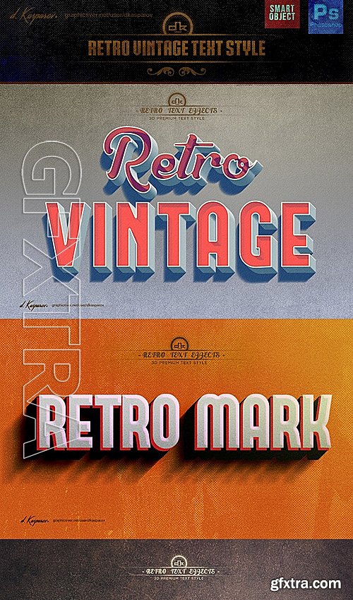 GraphicRiver - Retro Vintage Text Style Effects 12142461