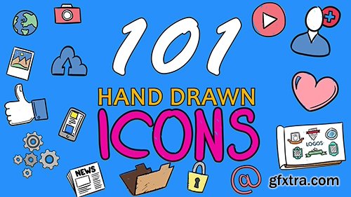 Pond5 101 Hand Drawn Icons 58849543