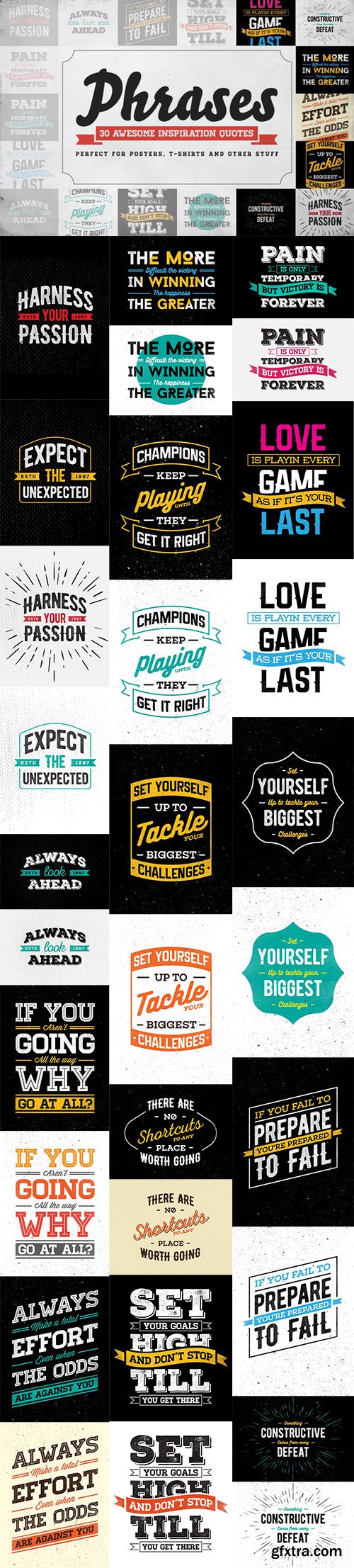 CM - Awesome 30 Vector Phrases and Quotes 493300