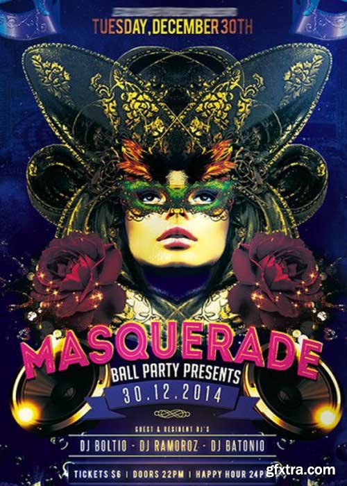Masquerade Ball Party Premium Flyer Template
