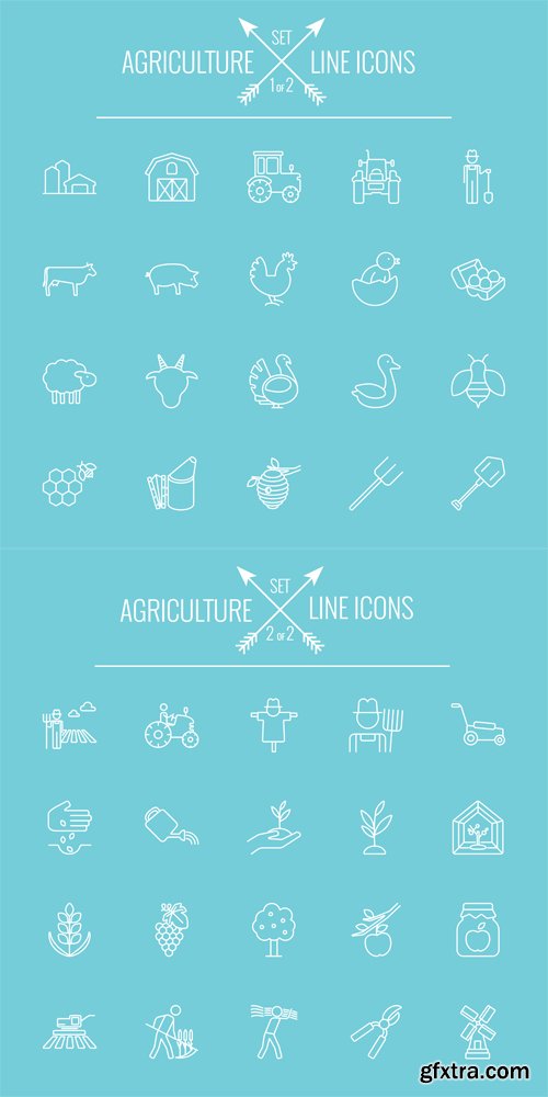 Agriculture icon set - Vectors A000005
