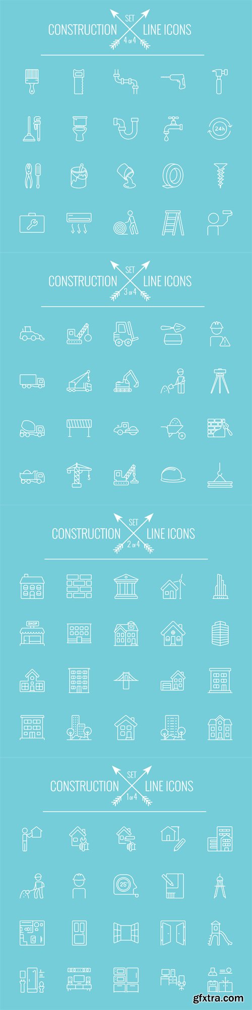 Construction icon set - Vectors A000003