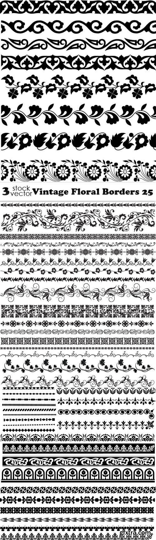 Vectors - Vintage Floral Borders 25