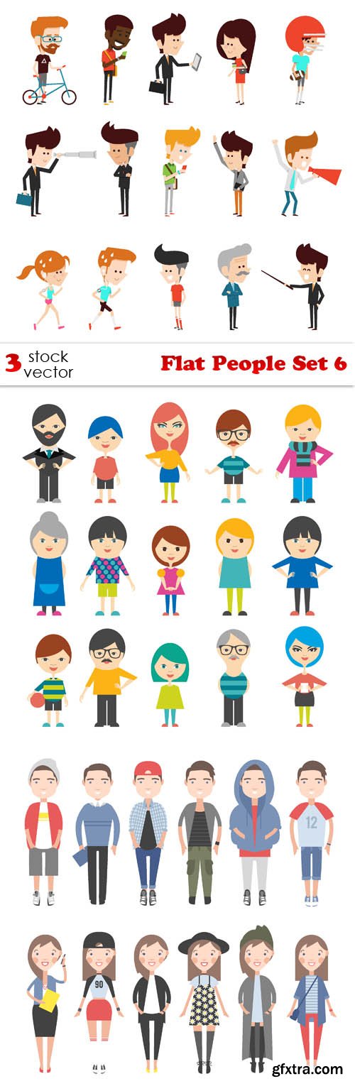 Vectors - Flat People Set 6
