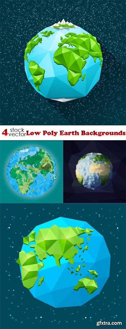 Vectors - Low Poly Earth Backgrounds