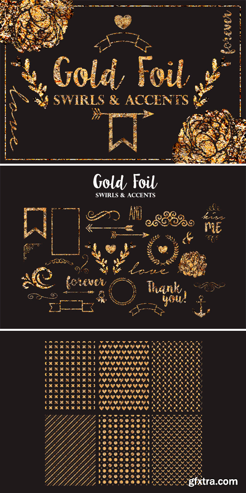 CM 281300 - Gold Foil Swirls & Accents