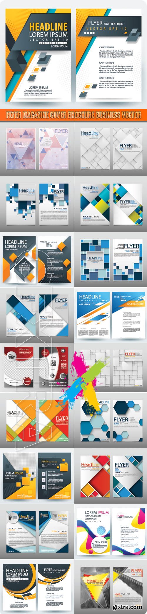 Flyer magazine cover brochure business vector